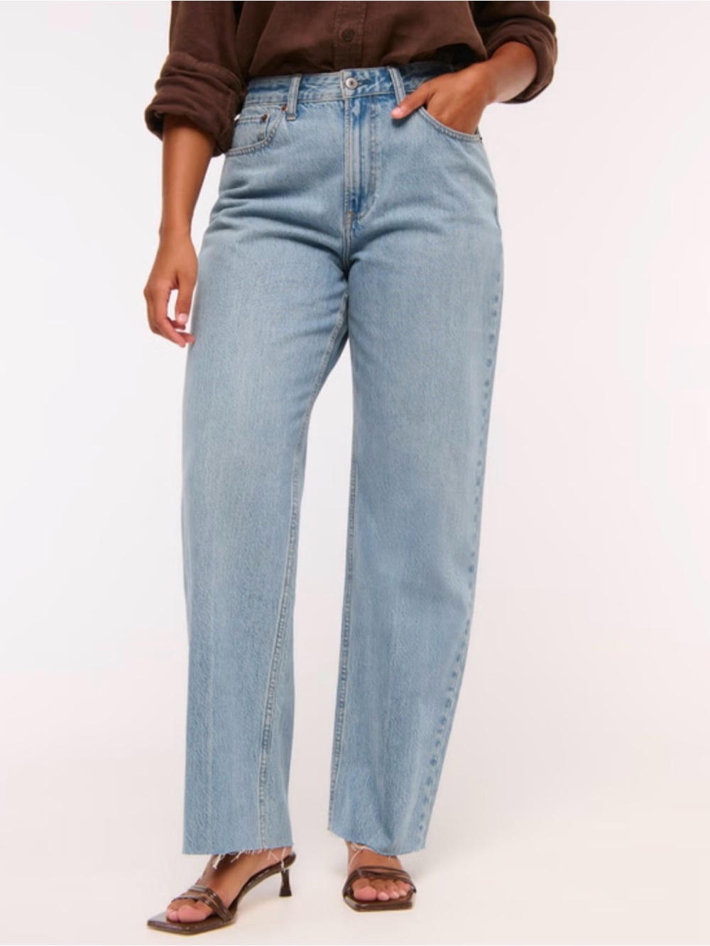 Curve Love High Rise Loose Jean - Light Wash Effect